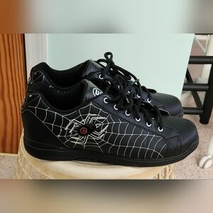 Etonic Black Widow Spider Web Bowling Shoes men's size 9.5 black
